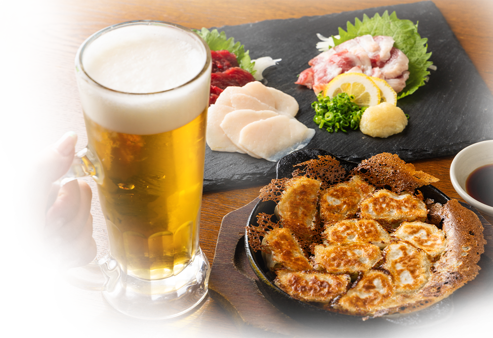 ビールと一品料理